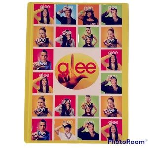 Glee Notebook Journal Cast Photos Hardbound Cover Bookmark Lined Pages Yellow